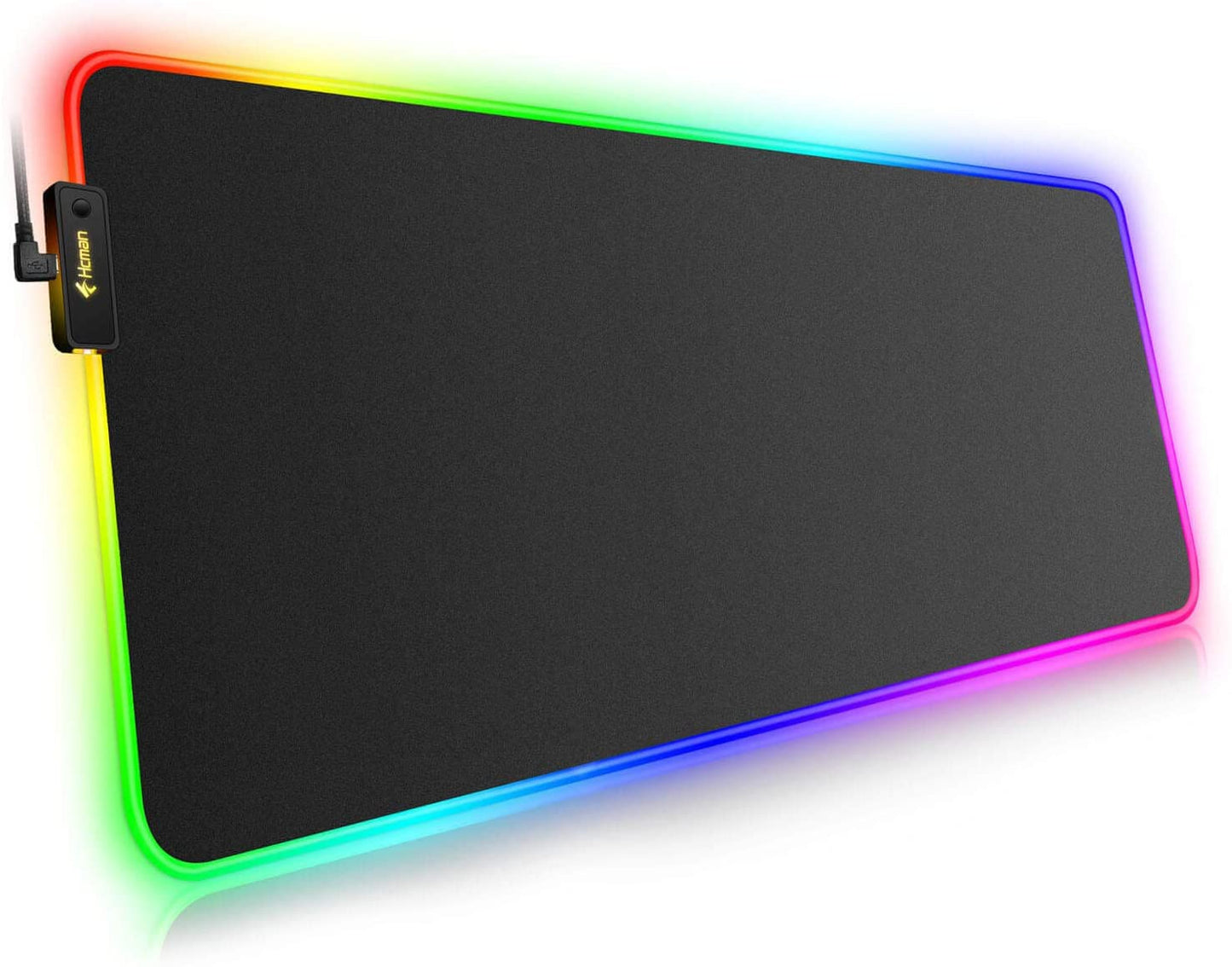 Rgb Gaming Mouse Pad Large (800×300×4mm) Led Mousepad With Non-Slip Rubber Base Soft Pad.