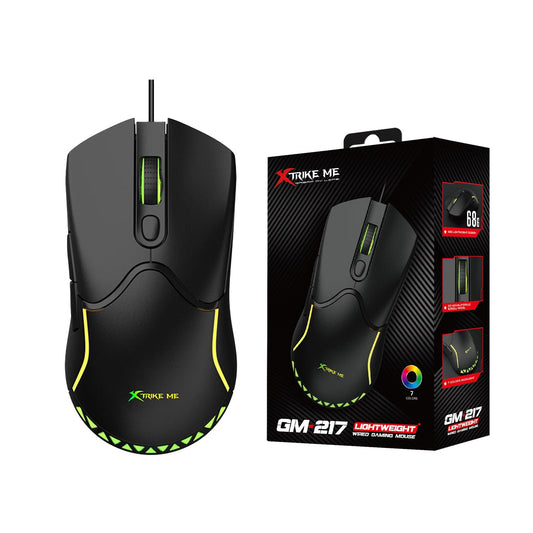 XTRIKE ME GM-217 RGB GAMING USB 6 BUTTONS WIRED MOUSE.