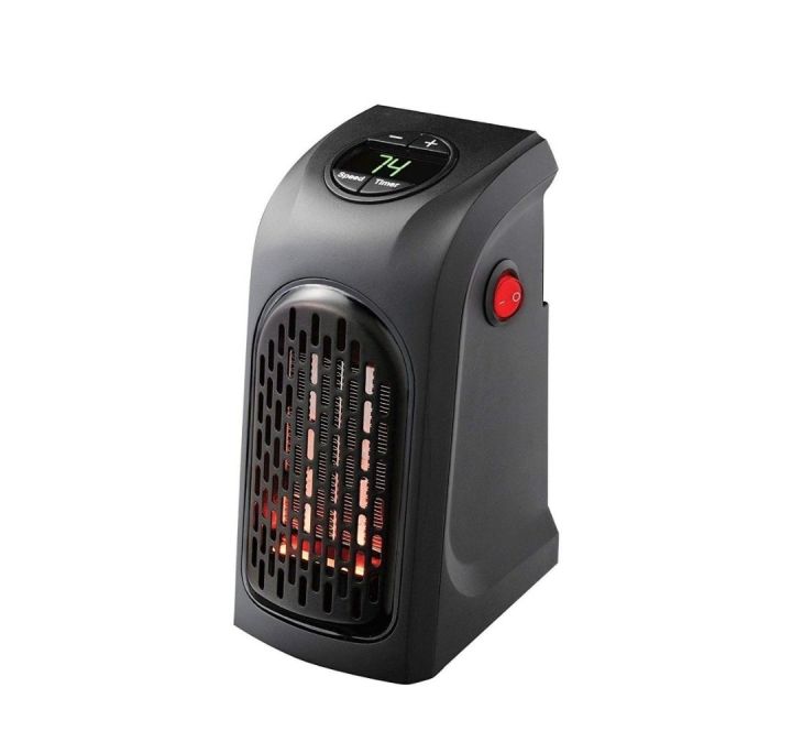 Portable Mini Handy Heater, 400W Handy Heater Compact Digital Electric Heater Fan Wall-Outlet Heater For Room.