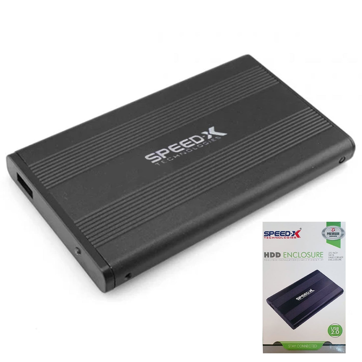 New SPEED-X Hard Disk Hdd 2.5 Inch Case 2.0 Metal Body.