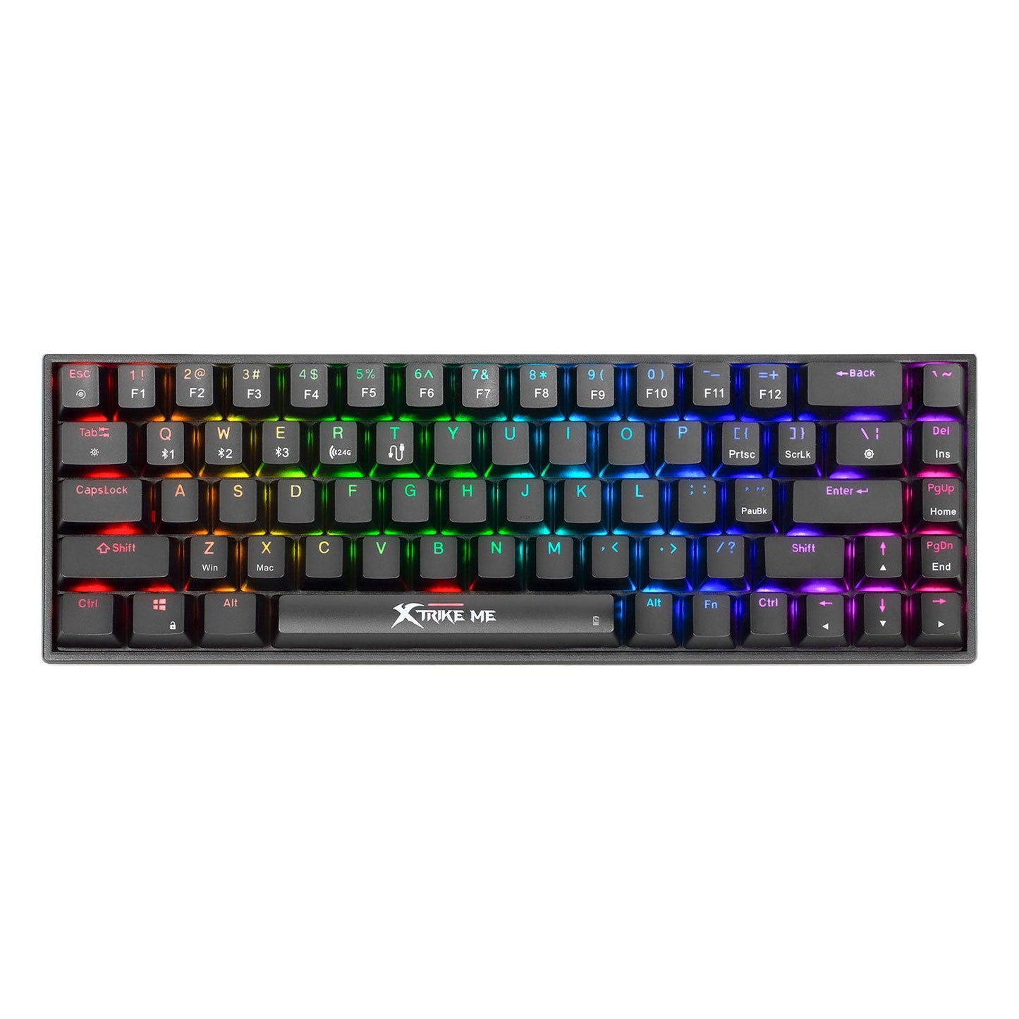 XTRIKE ME GK-994W WIRELESS 2.4G RGB BT GAMING KEYBOARD BLACK.