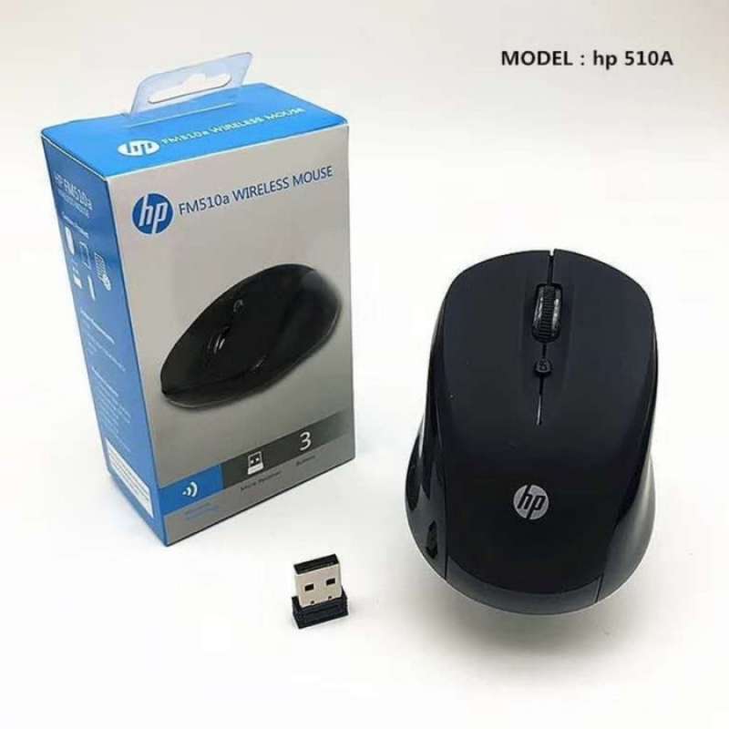 FM510A Wireless 2.4GHz USB Mouse Black Color HP Model FM510A