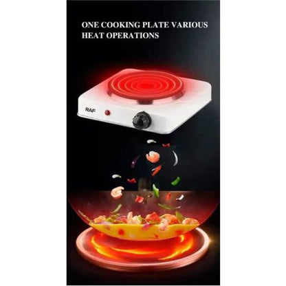 RAF Electric Ceramic Stove 1000 W cooking hot plate with temperature control overheat protection electric cooker- Black