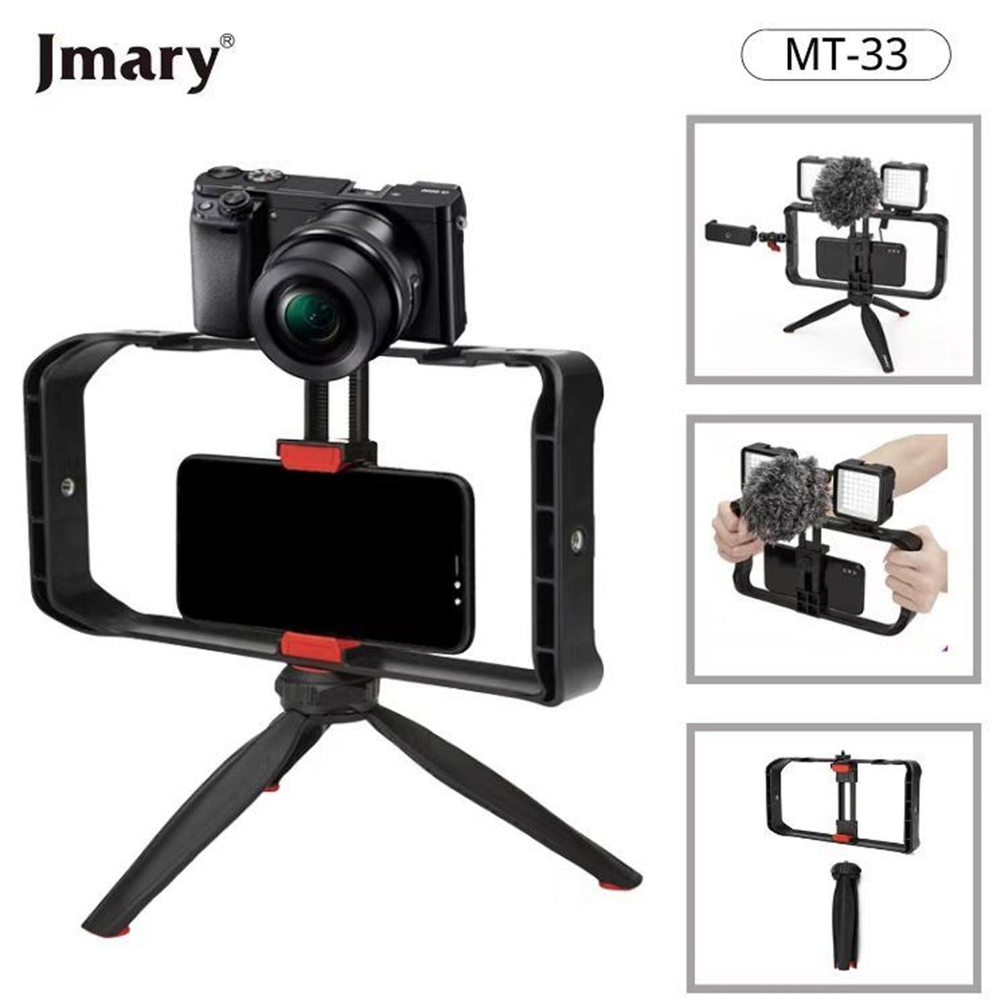 Jmary Mt-33 Video Cage Rig Kit For Vlogging.