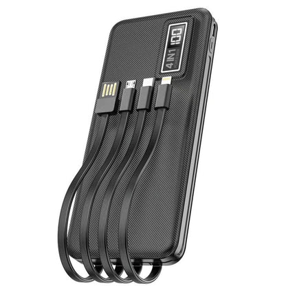 A300 ASPOR A300 POWER BANK ORIGINAL 10000MAH LI-POLYMER BATTERY 4 IN1 POWER BANK BLACK