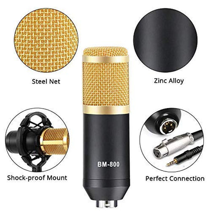 Bm800 Condenser Microphone Kit - With Pop Filter & Microphone Stand.