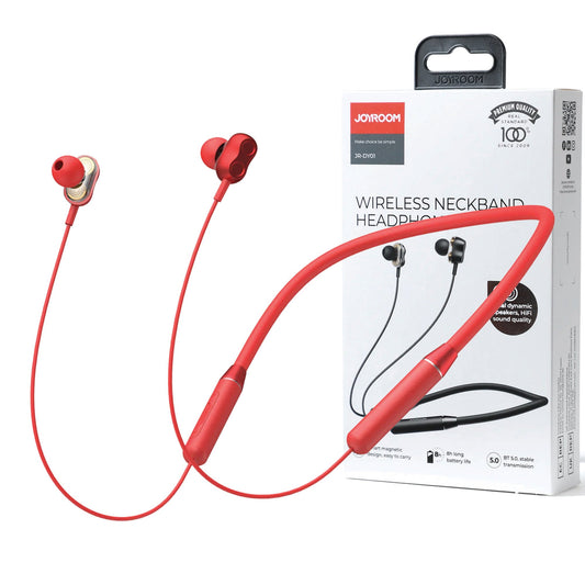 JOYROOM JR-DY01 WIRELESS MAGNETIC NECKBAND HEADPHONE RED.