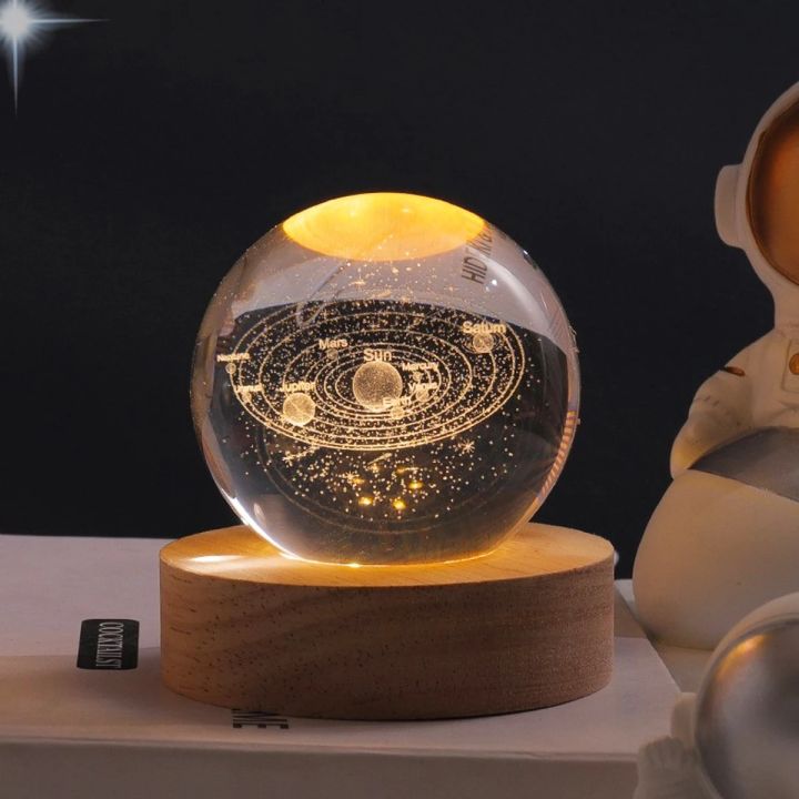 3D Crystal Ball Night Lamp Small Size.