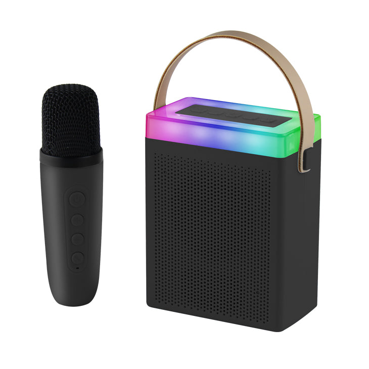 KISONLI G22 MINI BT PORTABLE KARAOKE SPEAKER WITH WIRELESS HANDHELD MICROPHONE.