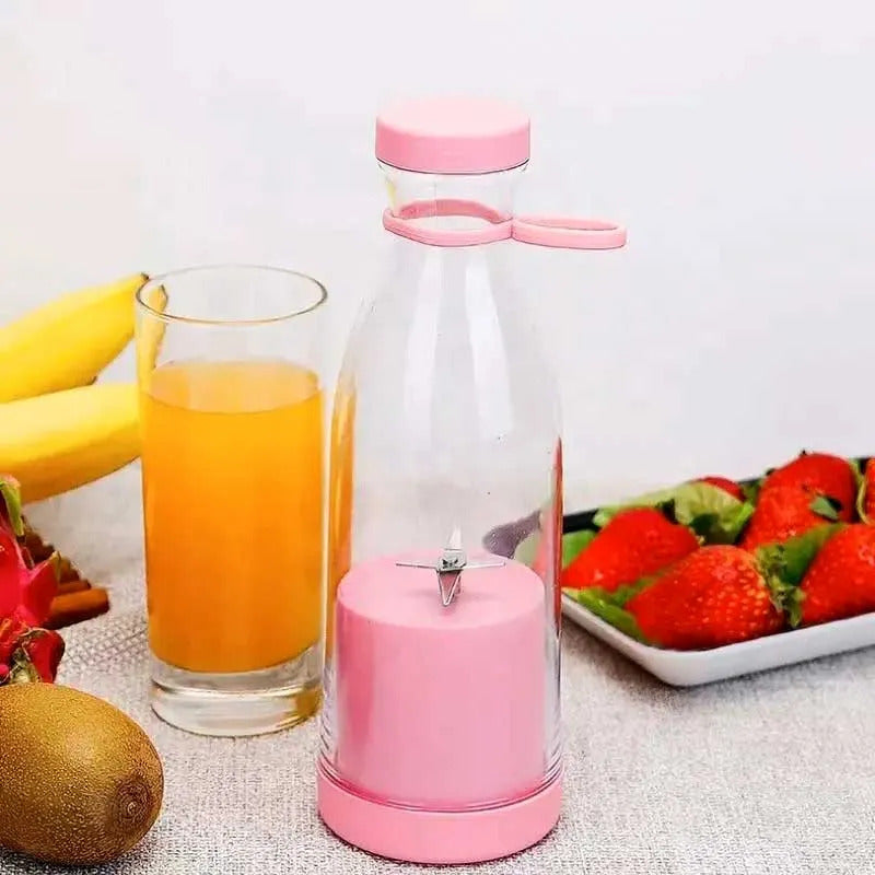 Mini Juicer Portable Rechargeable Bottle Shape 6 Blade Mini Juicer Machine