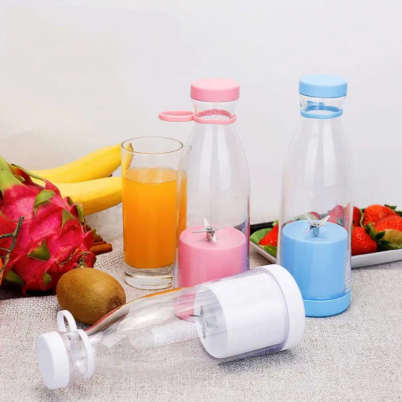 Mini Juicer Portable Rechargeable Bottle Shape 6 Blade Mini Juicer Machine