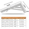 Folding Shelf Brackets,2Pcs Shelf Brackets Heavy Duty Shelf Brackets,L Brackets for Shelves,for Table Work Bench Space Saving,Max Load