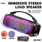 REMAX RB-M67 PORTABLE SUPER BASS WIRELESS SPEAKER WITH RGB LIGHTS.