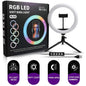 MJ-26 Dark Edge MJ-26 10.2" RGB LED Soft Ring Light, RGB Flash Ring Light for Camera Smartphone YouTube Video Shooting and Makeup Light - Best Light For Tiktok And Youtubers