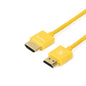 Ultra–Slim Flexible High–Speed HDMI Cable with Ethernet,Supports Ultra–HD 4K,3D,Dolby TrueHD, DTS–HD with 24K Gold–Plated connectors-3 feet -Yellow