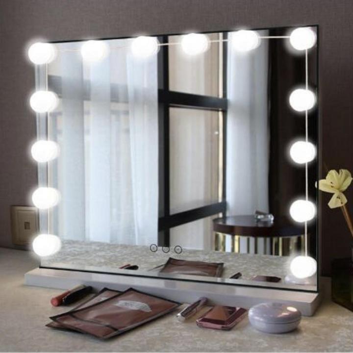 Vanity Mirror Lights kit,LED Lights for Mirror with Dimmer and USB Phone Charger,LED Makeup Mirror Lights Kit Hollywood Style Lighting Fixture Strip for Bathroom Dressing Room Vanity Table 10 bulbs