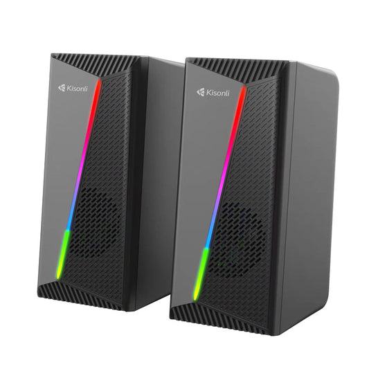 KISONLI X30 GAMING USB 2.0 SPEAKER WITH RGB LIGHT.