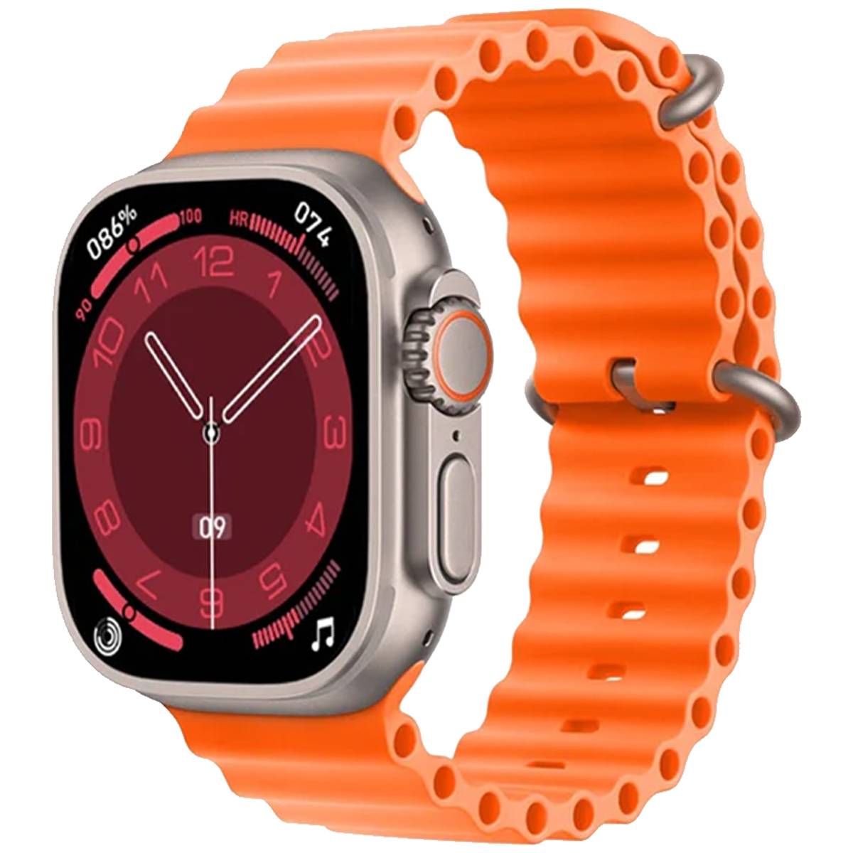 X8 PLUS ULTRA SMART WATCH SERIES 8 NFC 2.08 INCH ALWAYS-ON DISPLAY & WIRELESS CHARGING 49MM WITH WEARFIT PRO APP ORANGE.